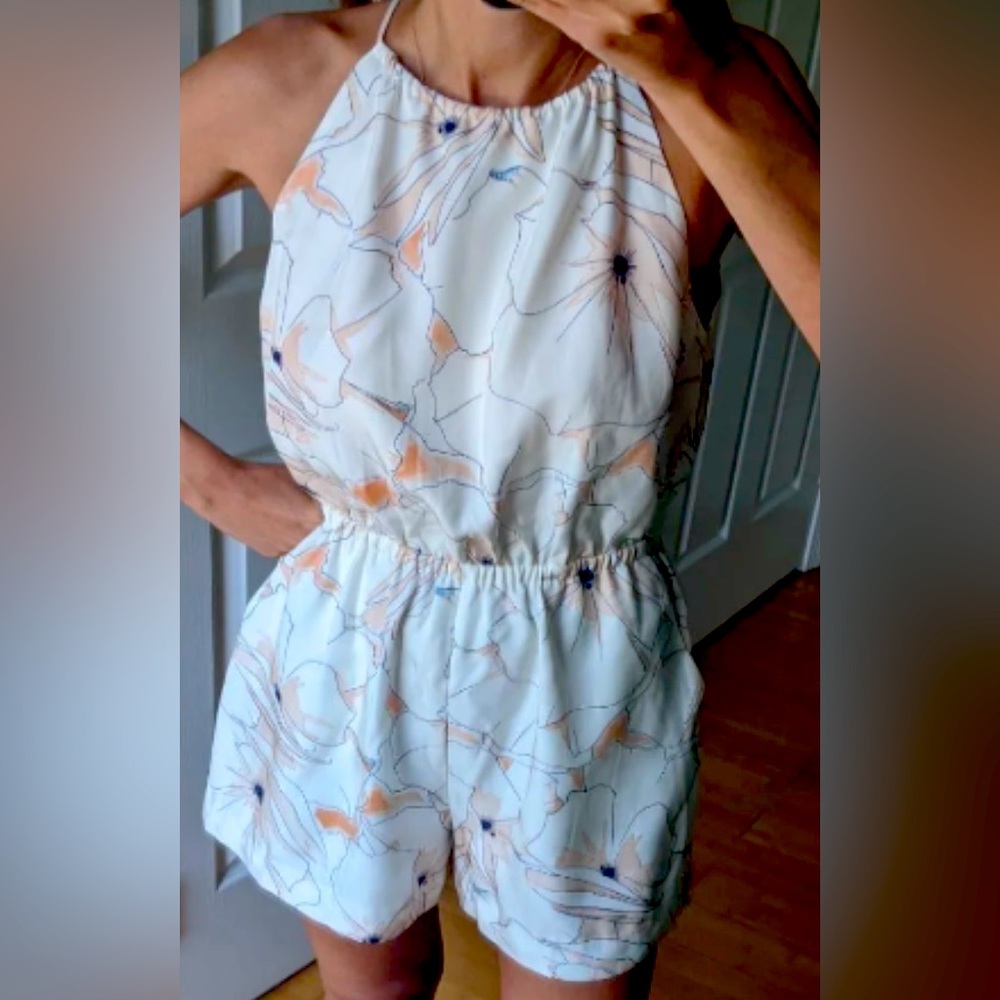 Club Monaco Silk Romper, Size XS 00